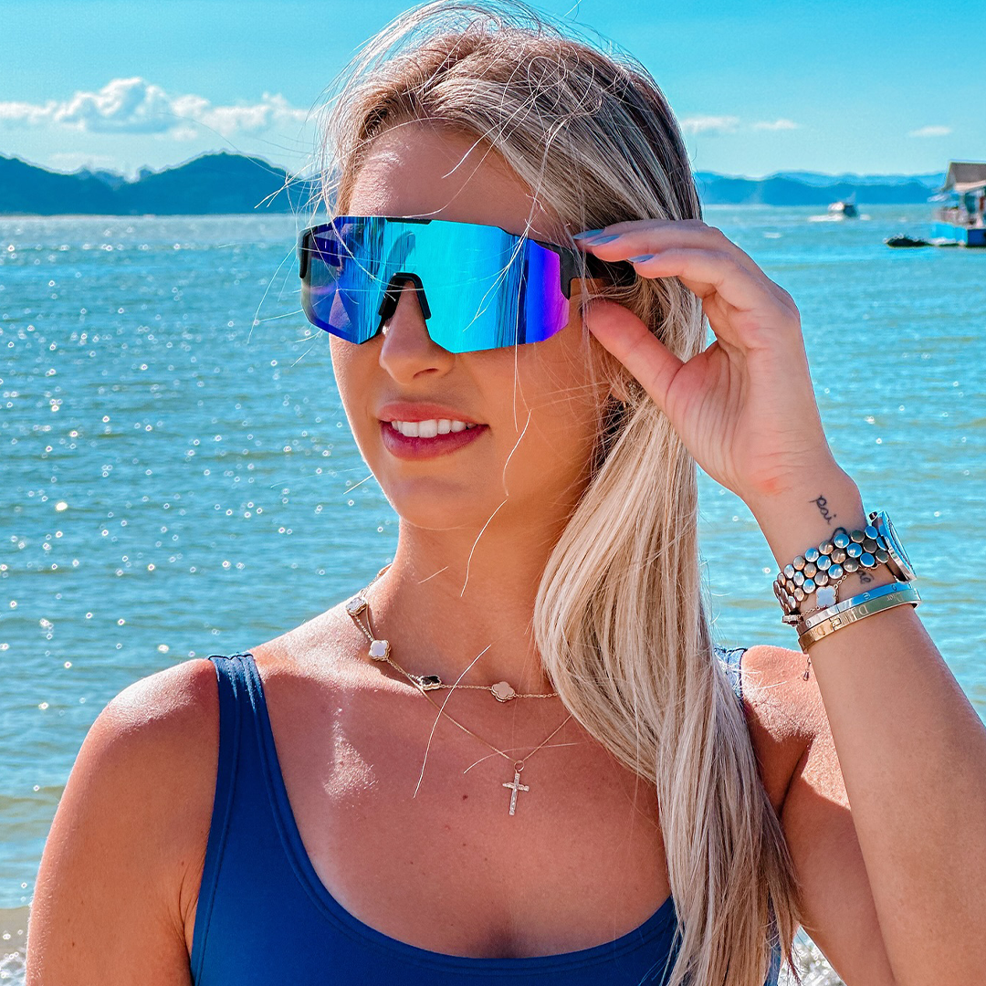 Windproof - Óculos de Sol para Corrida Ciclismo e Beach Tennis